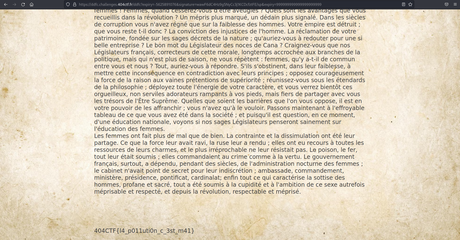 Page principale du site web