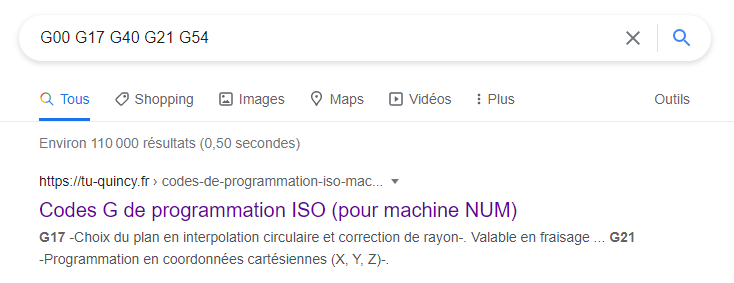 Recherche google d'une partie du fichier