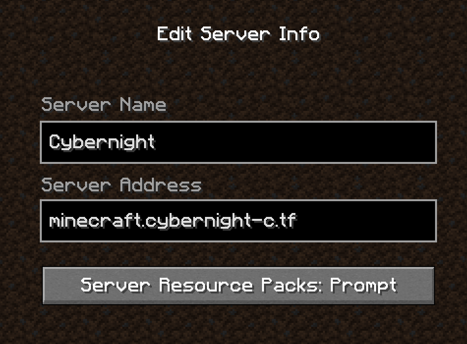 Ajout du serveur minecraft