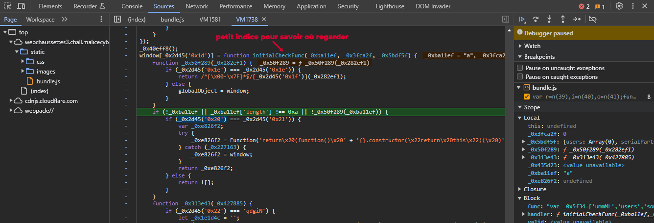 Fonction de validation du code 1